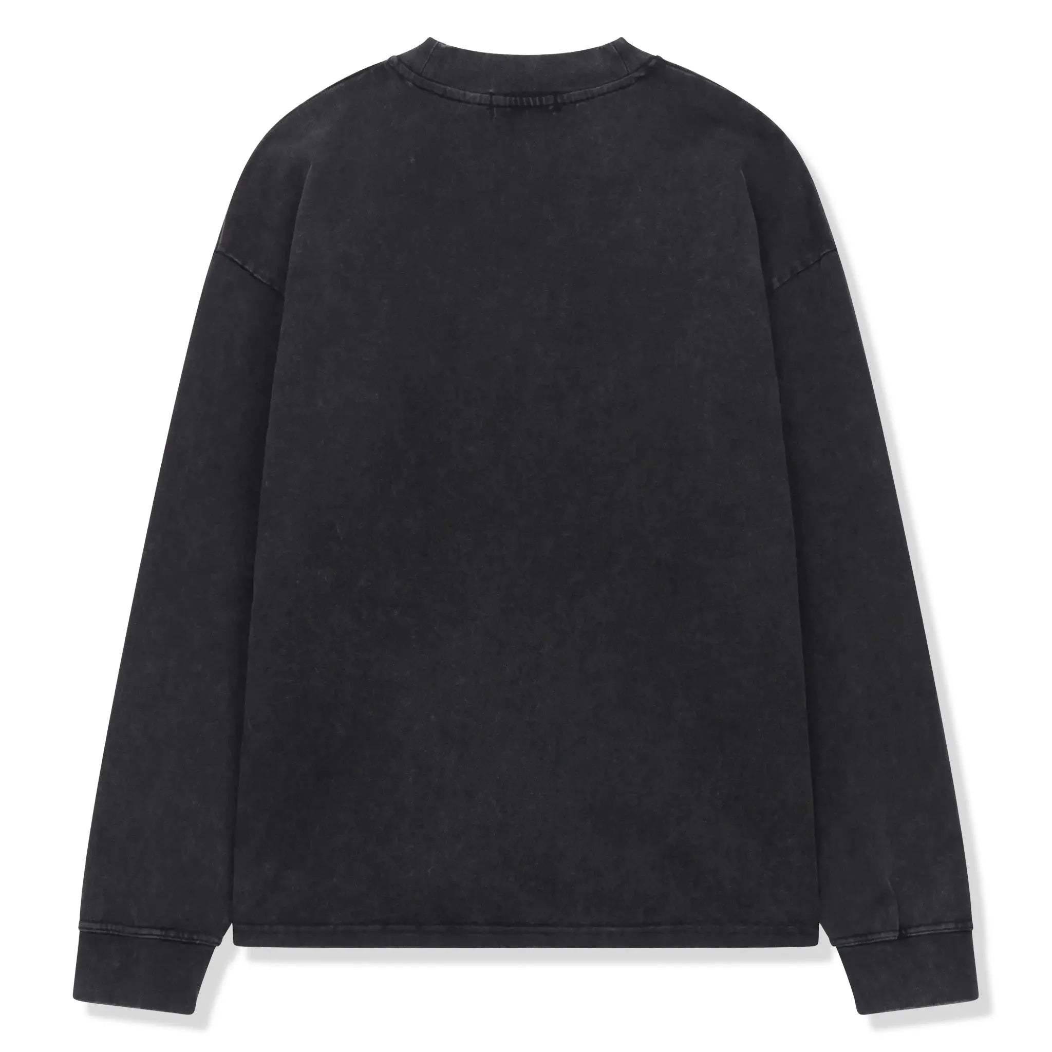 Back View of SIARR L/S Washed Black T-Shirt